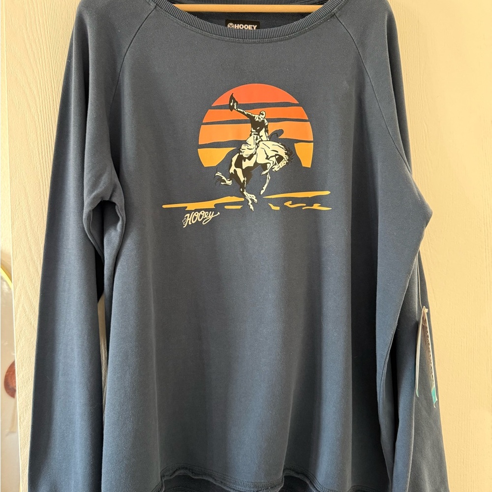 Hooey Blue Cowboy Sunset Sweatshirt